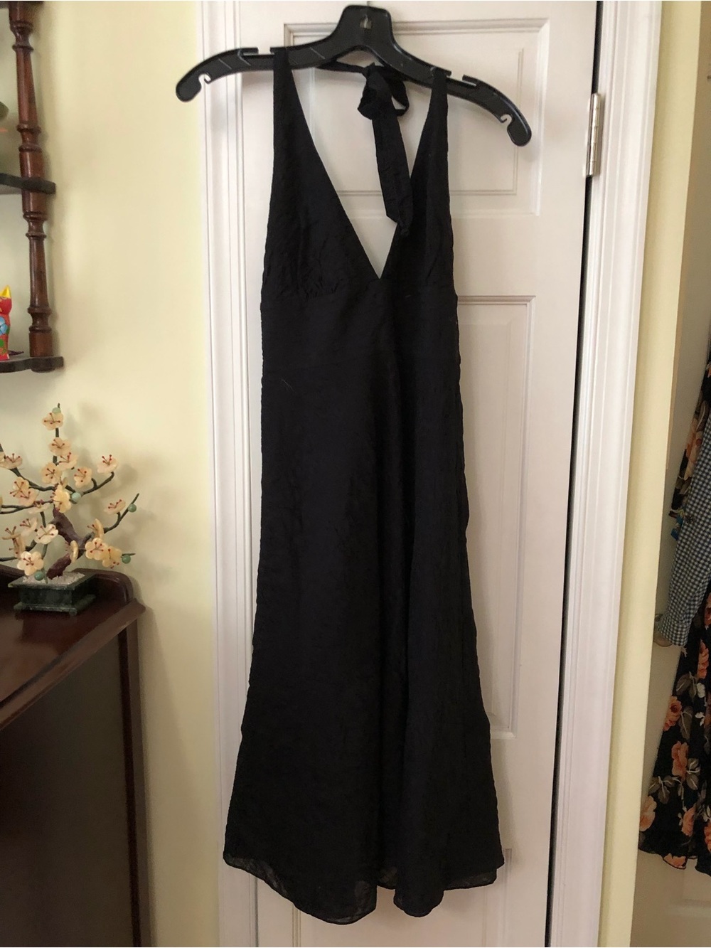 J. Crew Black Halter V-Neck Women's Dress